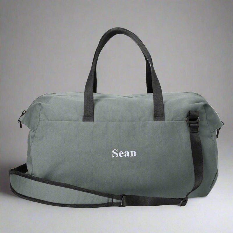 Personalized Modern Duffel Bag - Storm Grey -