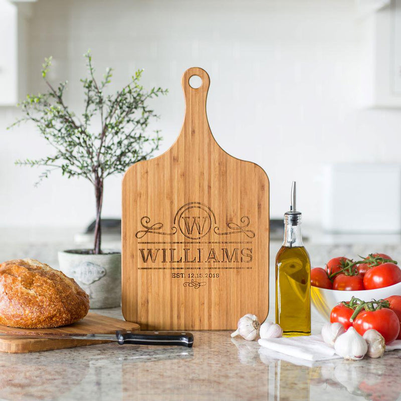 Personalized Handled Serving Boards (Modern Collection)- XL -  - Qualtry