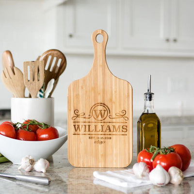 Personalized Handled Serving Board (Modern Collection)- Medium -  - Qualtry