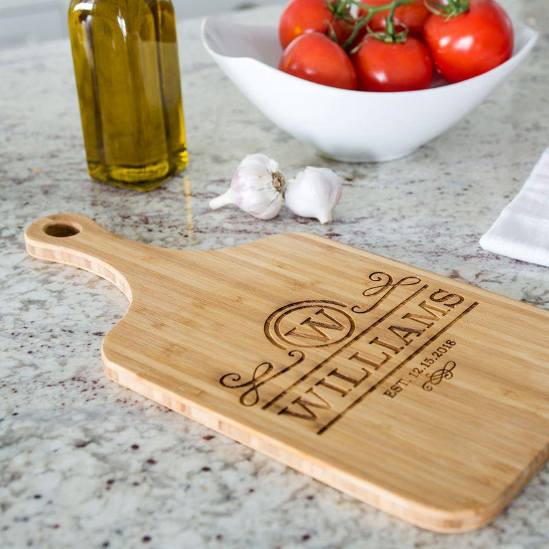 Personalized Handled Serving Board (Modern Collection)- Medium -  - Qualtry