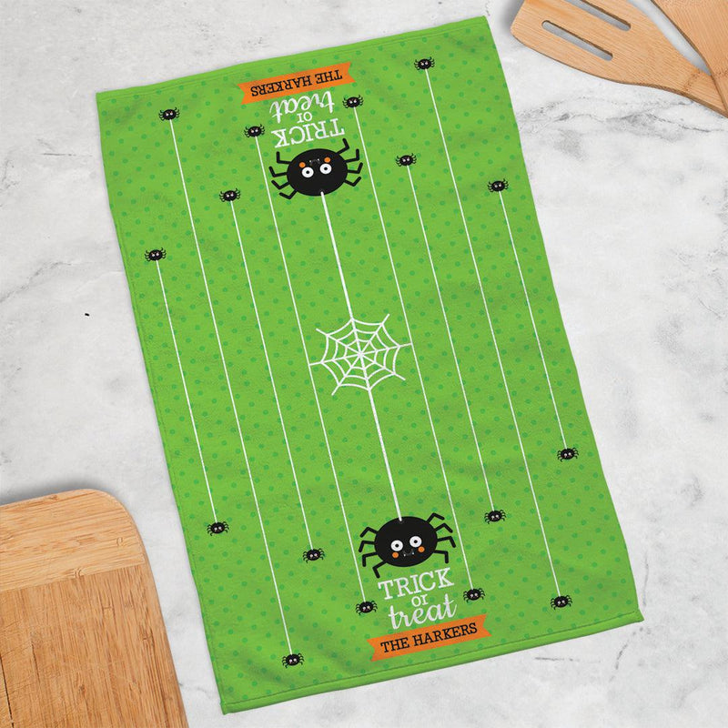 Halloween Trick or Treat Spider Dish Towel -  - Gifts For You Now