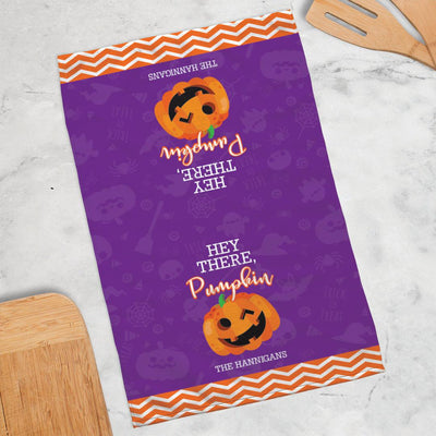 Personalized Pumpkin Dish Towel -
