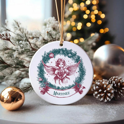 Personalized Angel Vintage Christmas Ornament -
