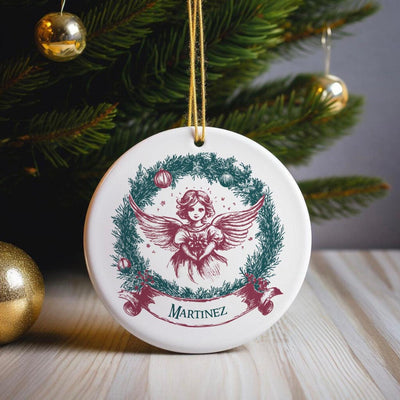 Personalized Angel Vintage Christmas Ornament -