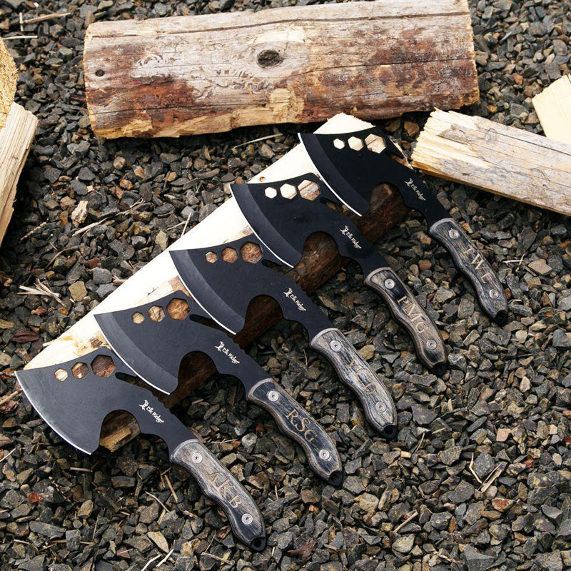 Personalized Set of 5 Elk Ridge Axes -  - JDS
