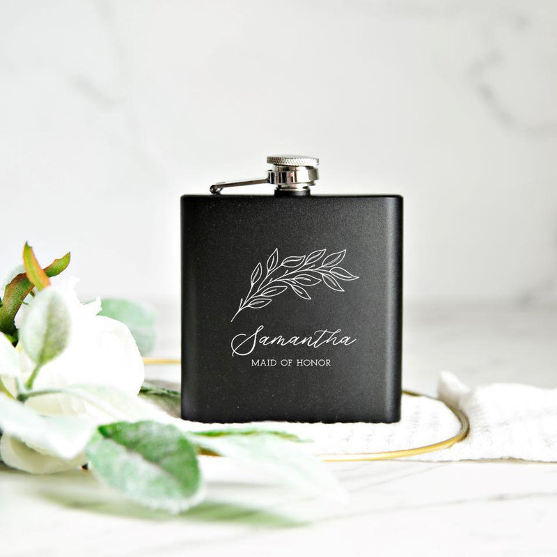 Personalized Bridesmaid Proposal Flasks - Set of 5 - Samantha - Qualtry