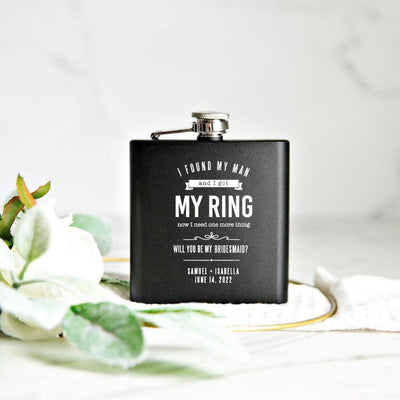 Personalized Bridesmaid Proposal Flasks - Set of 5 - Samuel - Qualtry