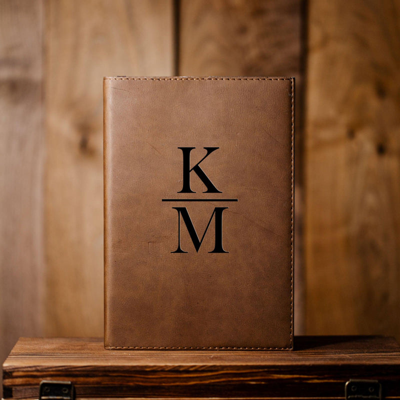 Personalized Brown Faux Leather Journals -  - Completeful