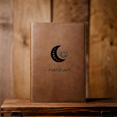 Personalized Brown Faux Leather Journals -  - Completeful