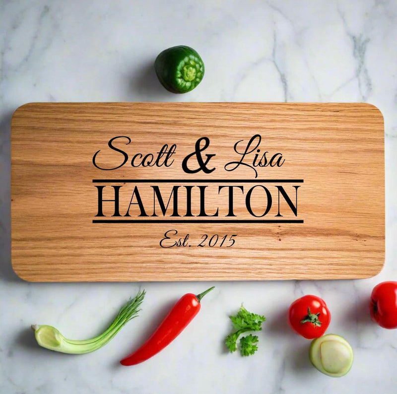 Personalized Red Oak Charcuterie Board - Custom Logo -