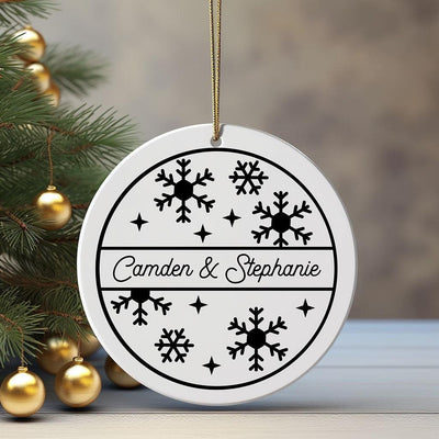 Personalized Snowflakes Christmas Ornament -