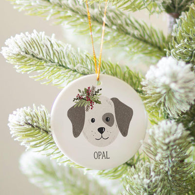 Personalized Boy Dog Christmas Ornament - - Lazerworx