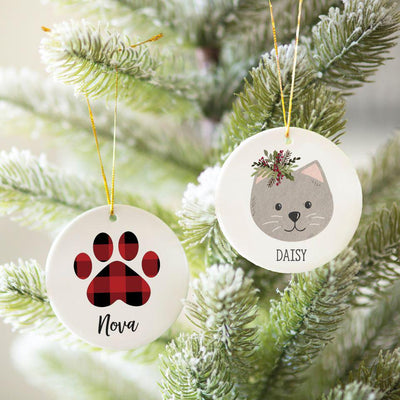Personalized Pet Christmas Ceramic Ornament -  - Qualtry