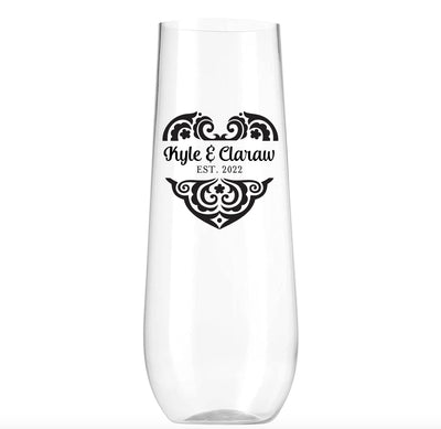 Personalized Wedding Champagne Glasses -