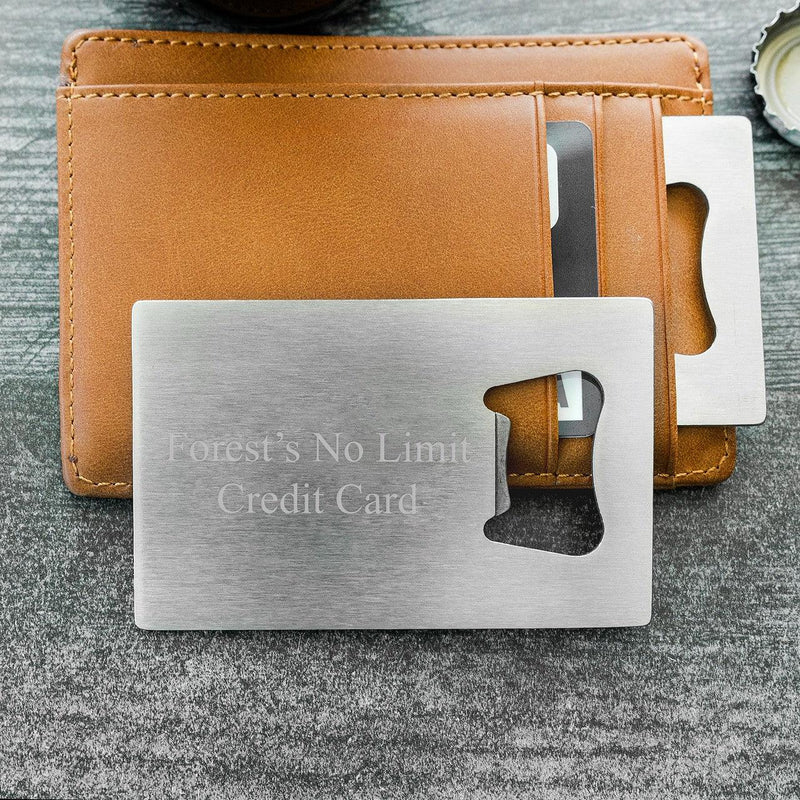 Personalized Credit Card Bottle Opener -  - Completeful