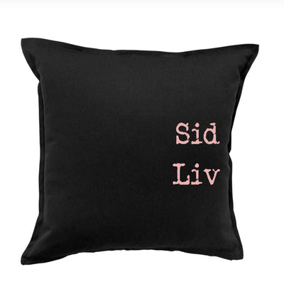 Black Family Names Throw Pillow Covers -