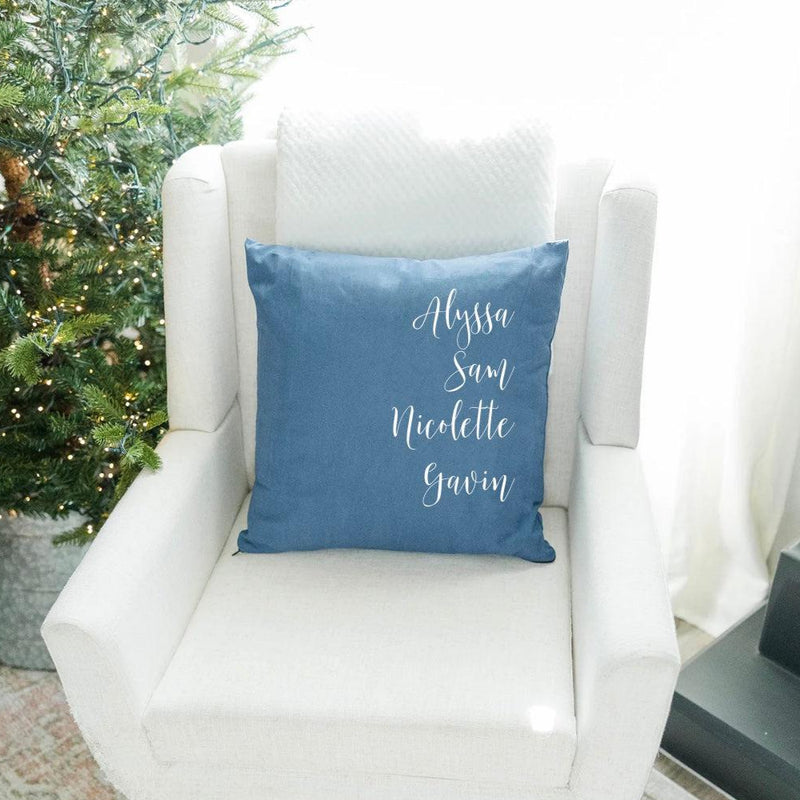 Personalized Family Names Colored Throw Pillow Covers -  - Wingpress Designs
