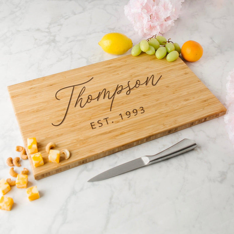 Personalized 11x17 Bamboo Cutting Board (Modern Collection) -