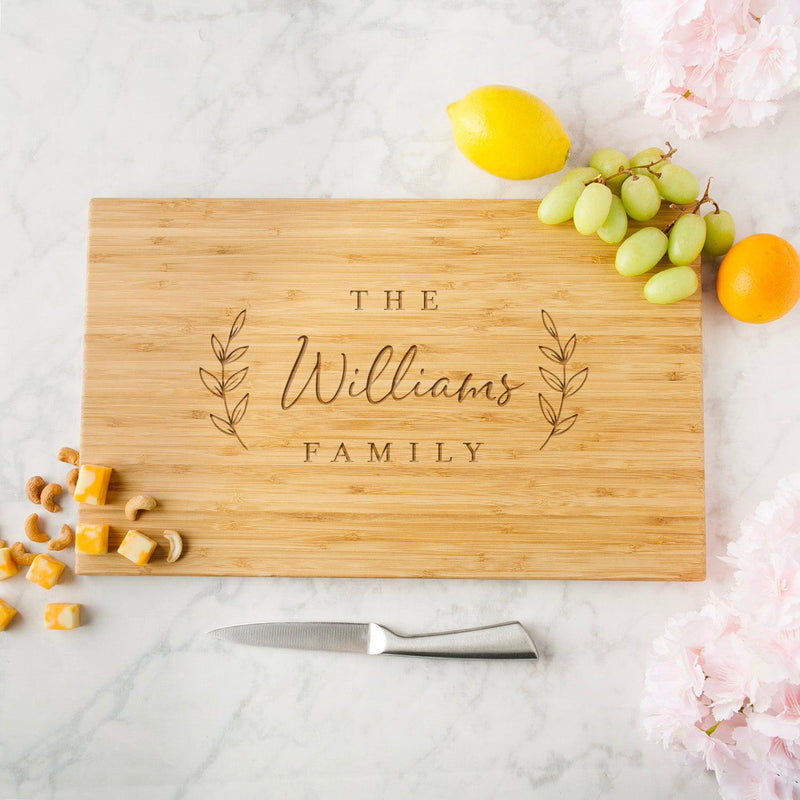 Personalized 11x17 Bamboo Cutting Board (Modern Collection) -
