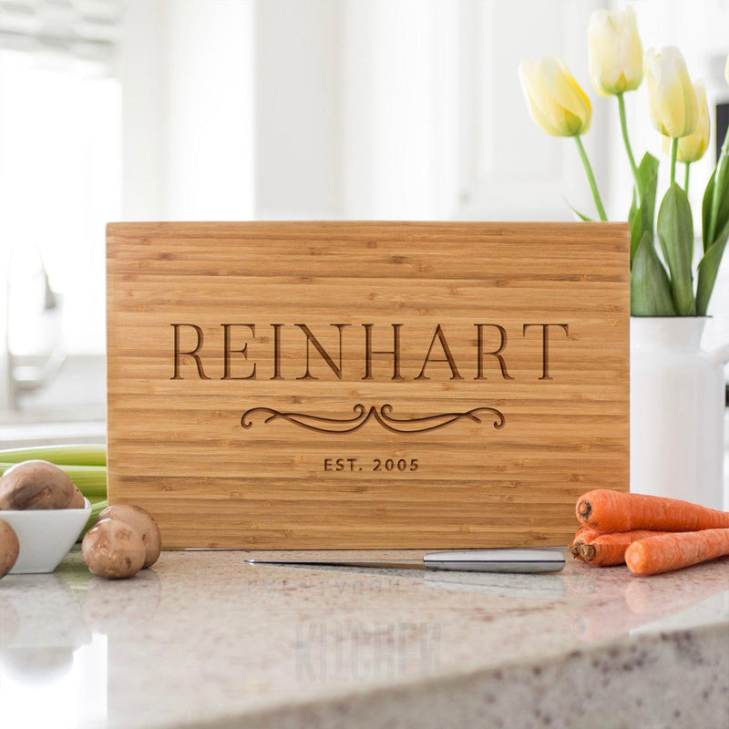 Personalized 11x17 Bamboo Cutting Board (Modern Collection) -