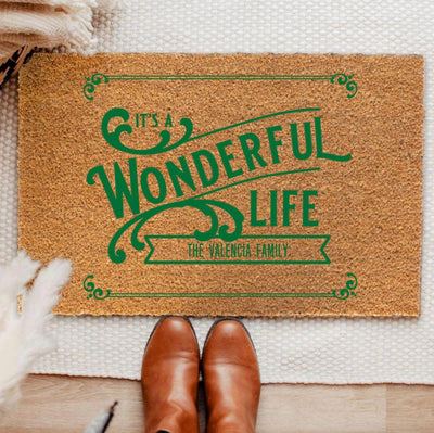Personalized Christmas Coir Doormats -
