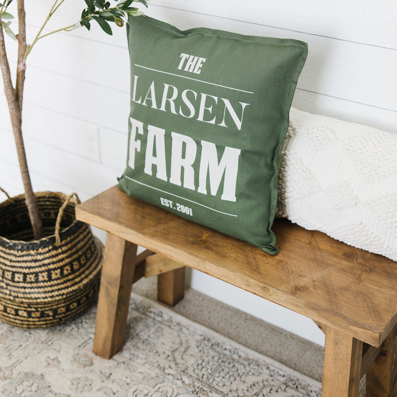 Personalized Colorful Farmhouse Throw Pillow Covers -  - Qualtry