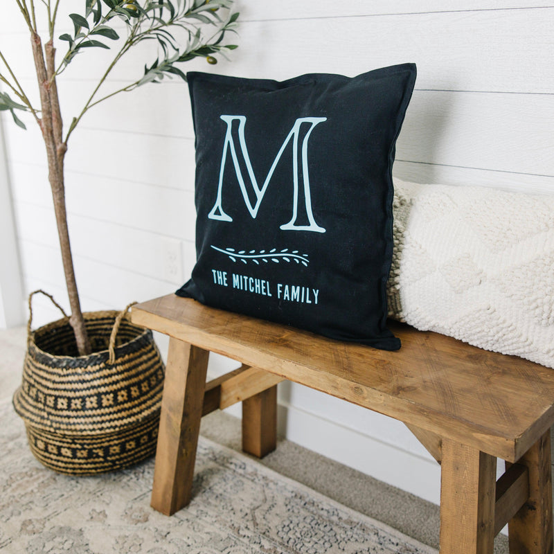 Monogram Colorful Throw Pillow Covers -  - Qualtry
