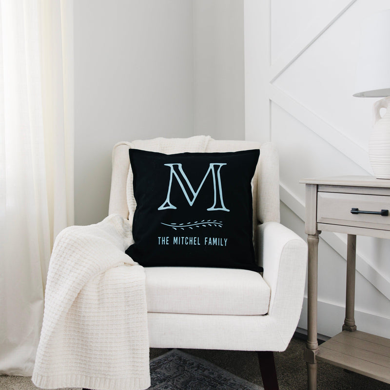 Monogram Colorful Throw Pillow Covers -  - Qualtry
