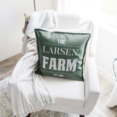 Personalized Colorful Farmhouse Throw Pillow Covers -  - Qualtry