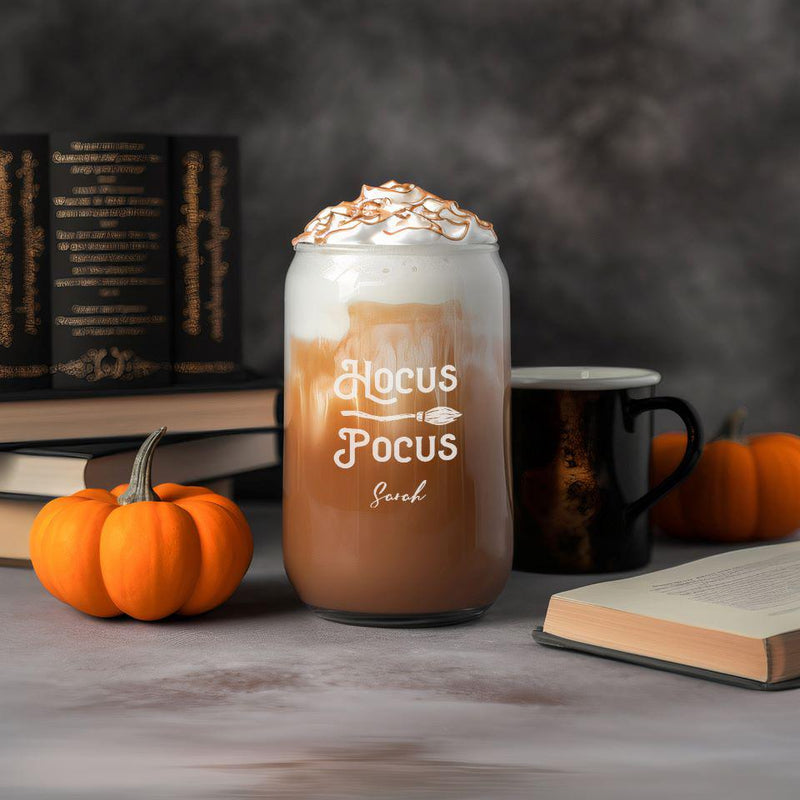 Personalized Halloween Glass Can - 16oz -  - JDS