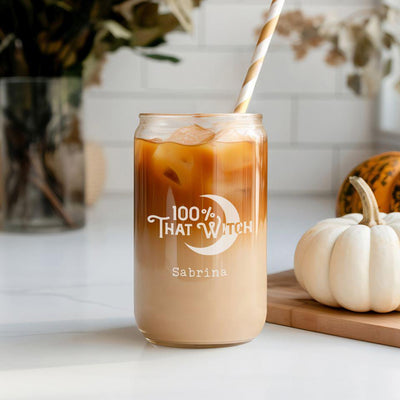 Personalized Halloween Glass Can - 16oz -  - JDS