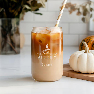 Personalized Halloween Glass Can - 16oz -  - JDS