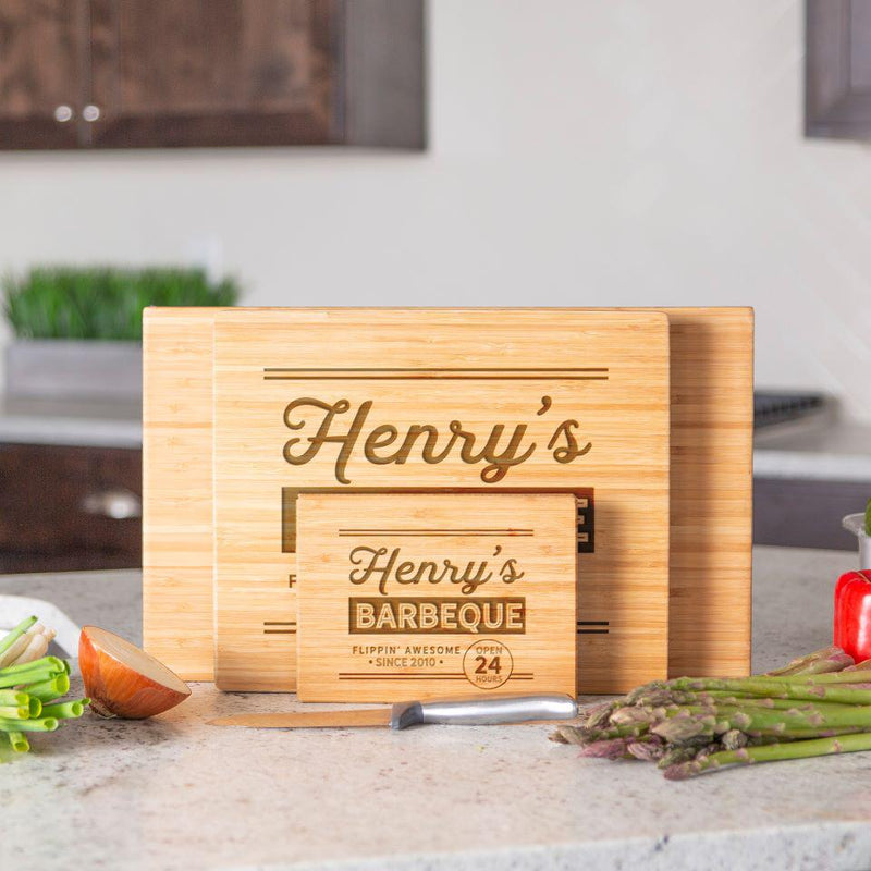 Personalized Bamboo Cutting Boards for Dad - 11x17 - - Completeful