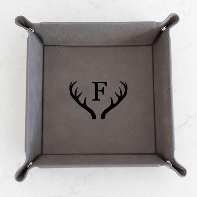 Personalized Gray Snap Up Tray -
