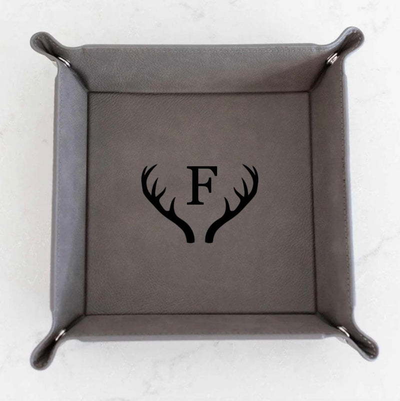 Personalized Gray Snap Up Tray -