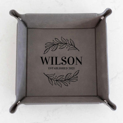 Personalized Gray Snap Up Tray -