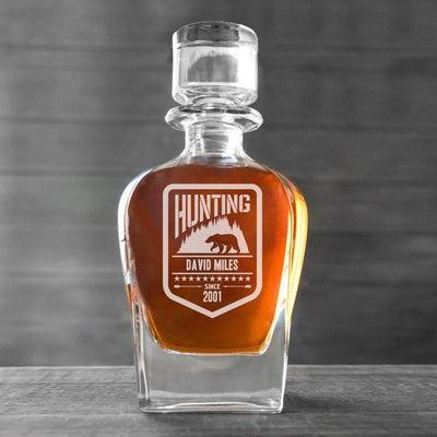 Personalized Hunting Antique Whiskey Decanter -