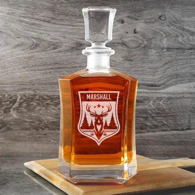 Personalized Hunting Whiskey Decanters -