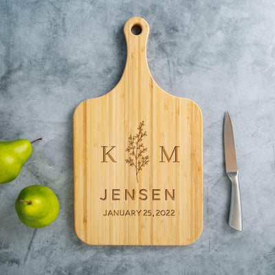 Personalized Handled Wood Serving Boards - XL -  - Qualtry