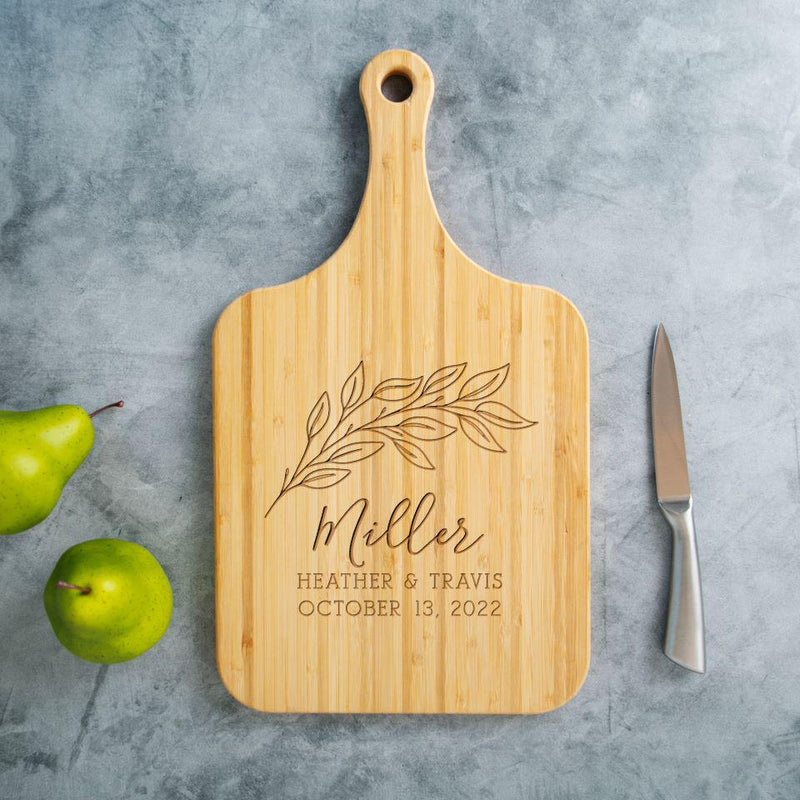 Personalized Handled Wood Serving Boards - XL -  - Qualtry
