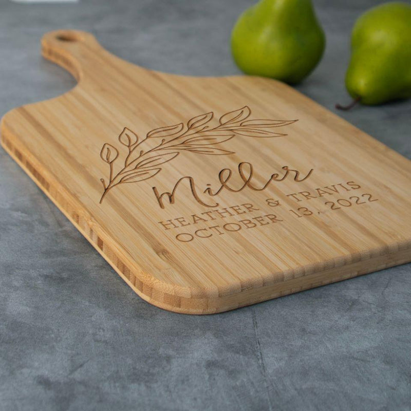 Personalized Handled Wood Serving Boards - XL -  - Qualtry