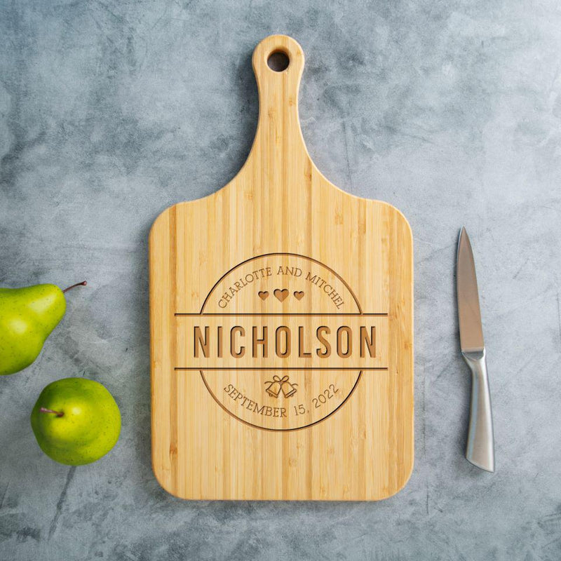 Personalized Handled Wood Serving Boards - XL -  - Qualtry