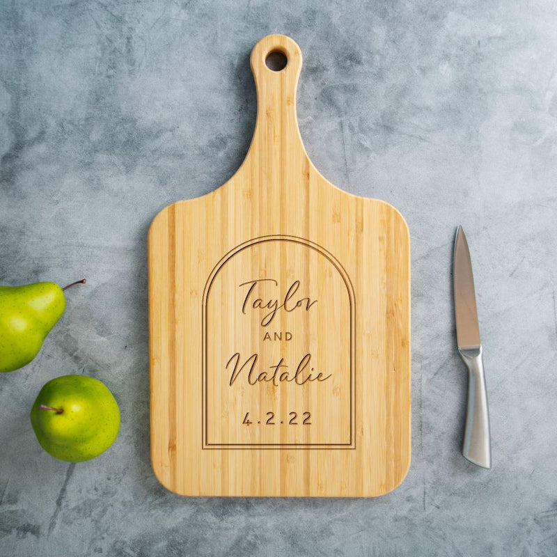 Personalized Handled Wood Serving Boards - XL -  - Qualtry