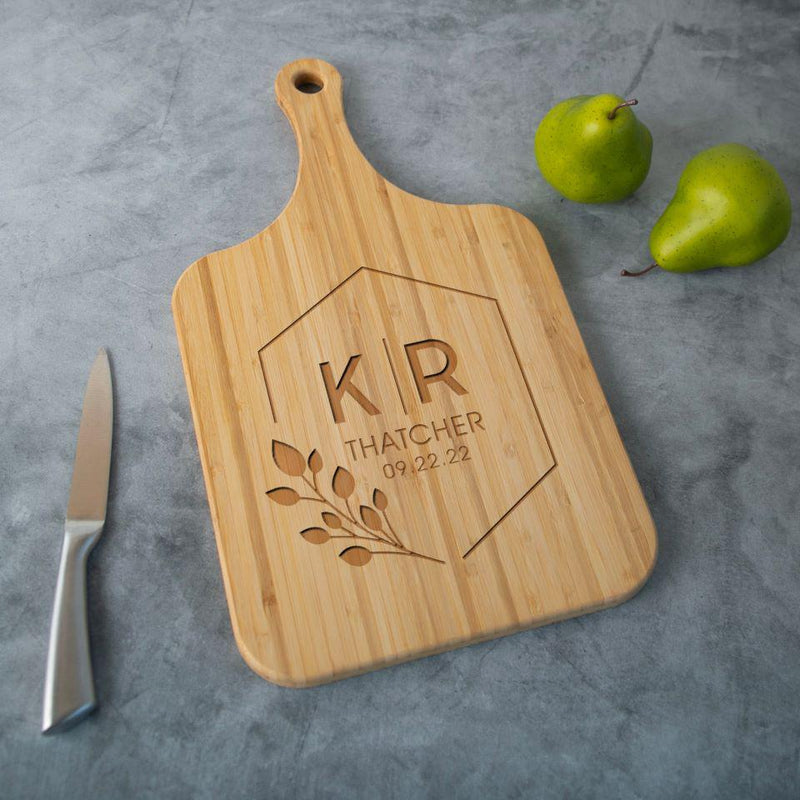 Personalized Handled Wood Serving Boards - XL -  - Qualtry