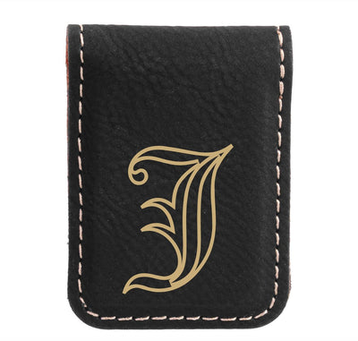 Personalized Leather Money Clip -