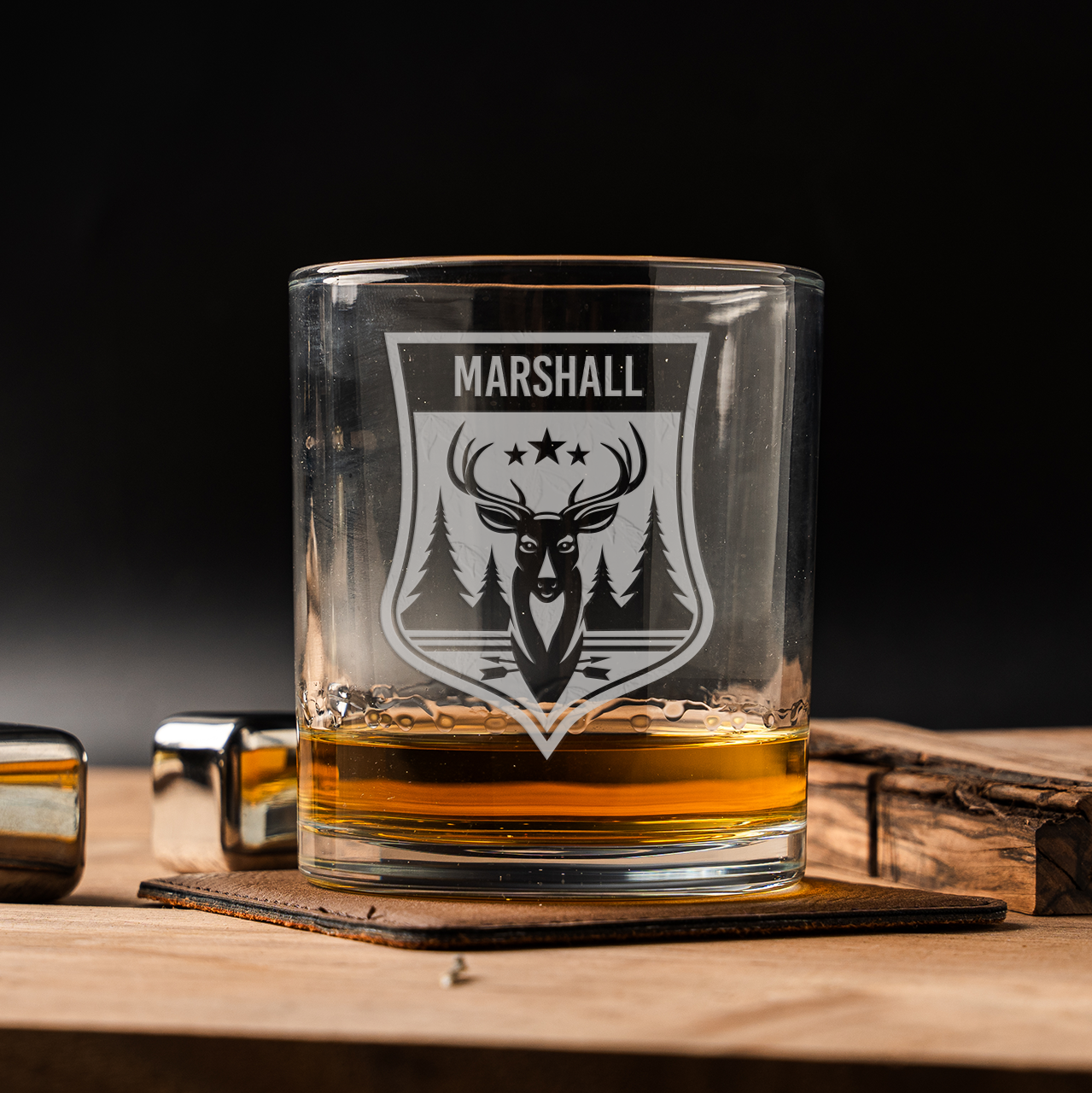 Personalized Hunting Lowball Whiskey Glasses -  - Completeful