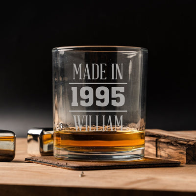 Custom Awesome Since Birthday Lowball Glasses -