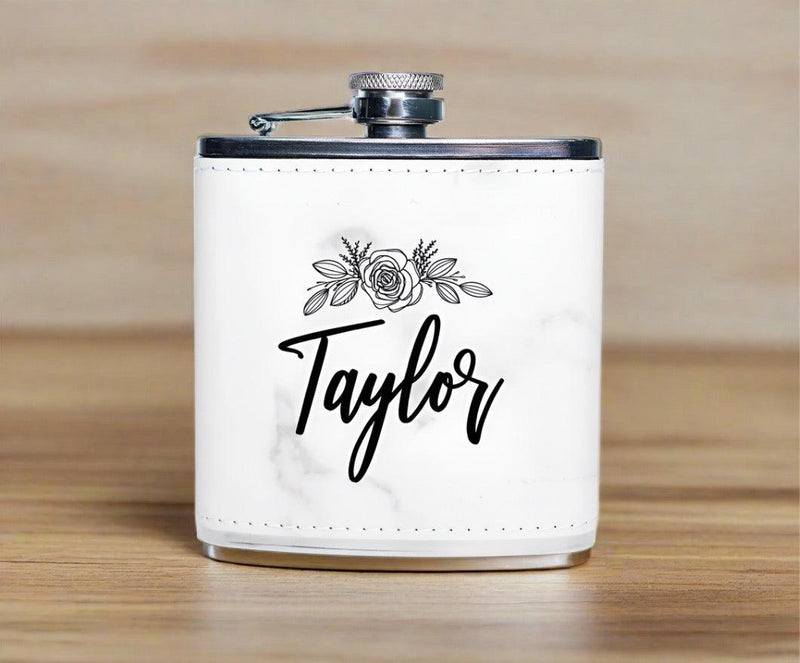 Personalized Leather-Wrapped Flasks for Her -  - Completeful