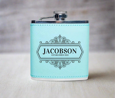 Personalized Leather-Wrapped Flasks for Her -  - Completeful