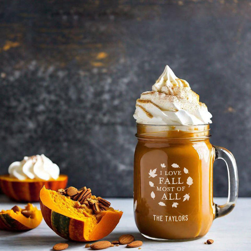 Personalized Fall Mason Jar Glasses -  - Qualtry